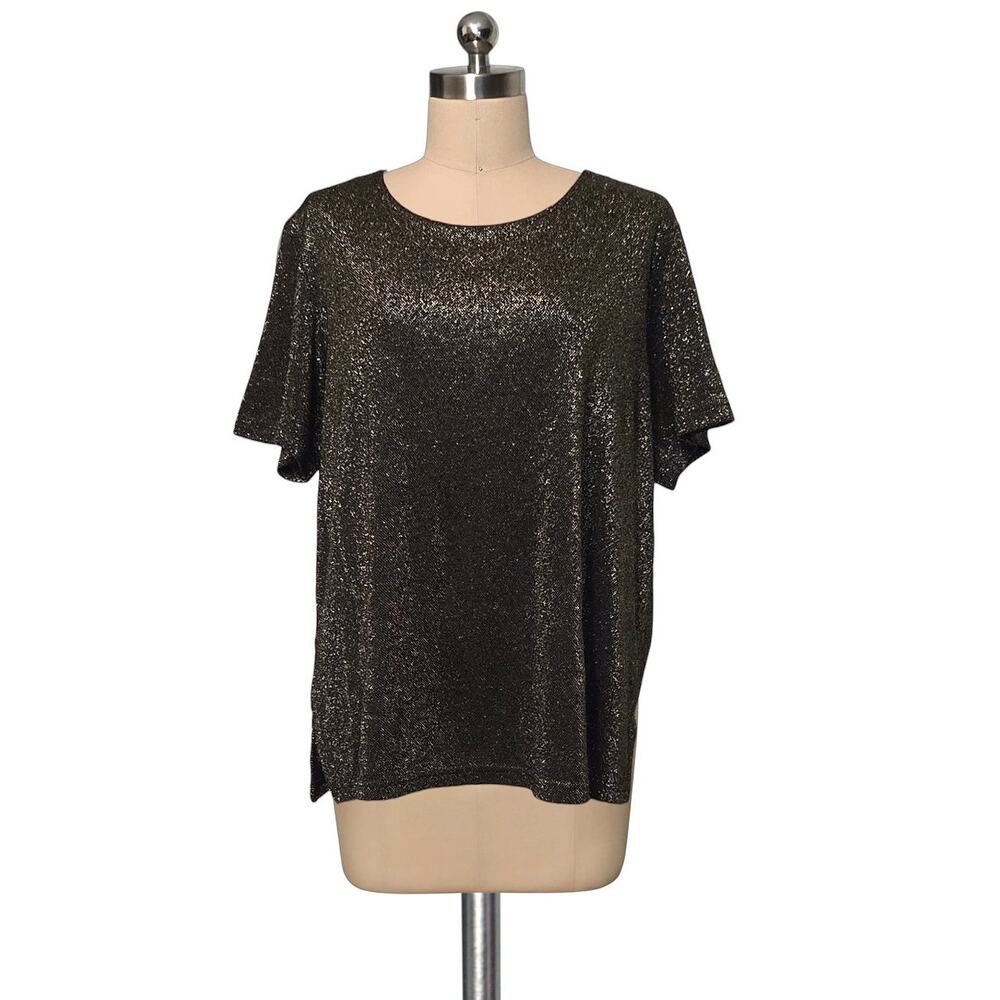 Vintage 80's 90's Bentley Shimmer Top Blouse 1X
